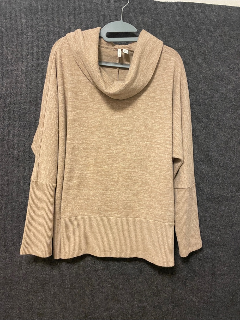 Cato Women's Funnel Neck Sweater - Beige Taupe